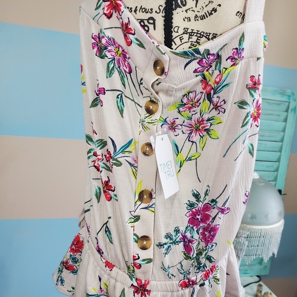 NWT Time and Tru Floral Tank Top - Picture 5 of 10